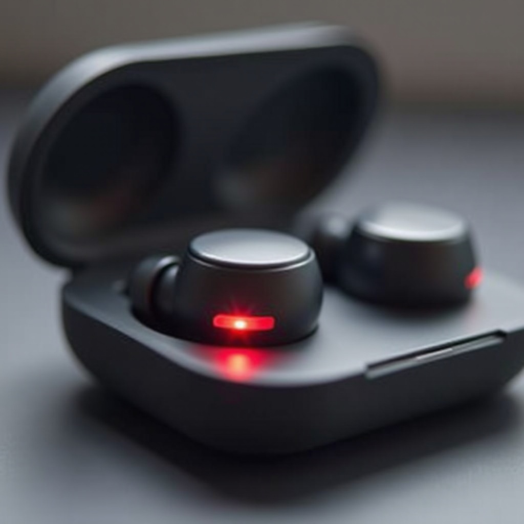 earbuds case flashing red when charging
