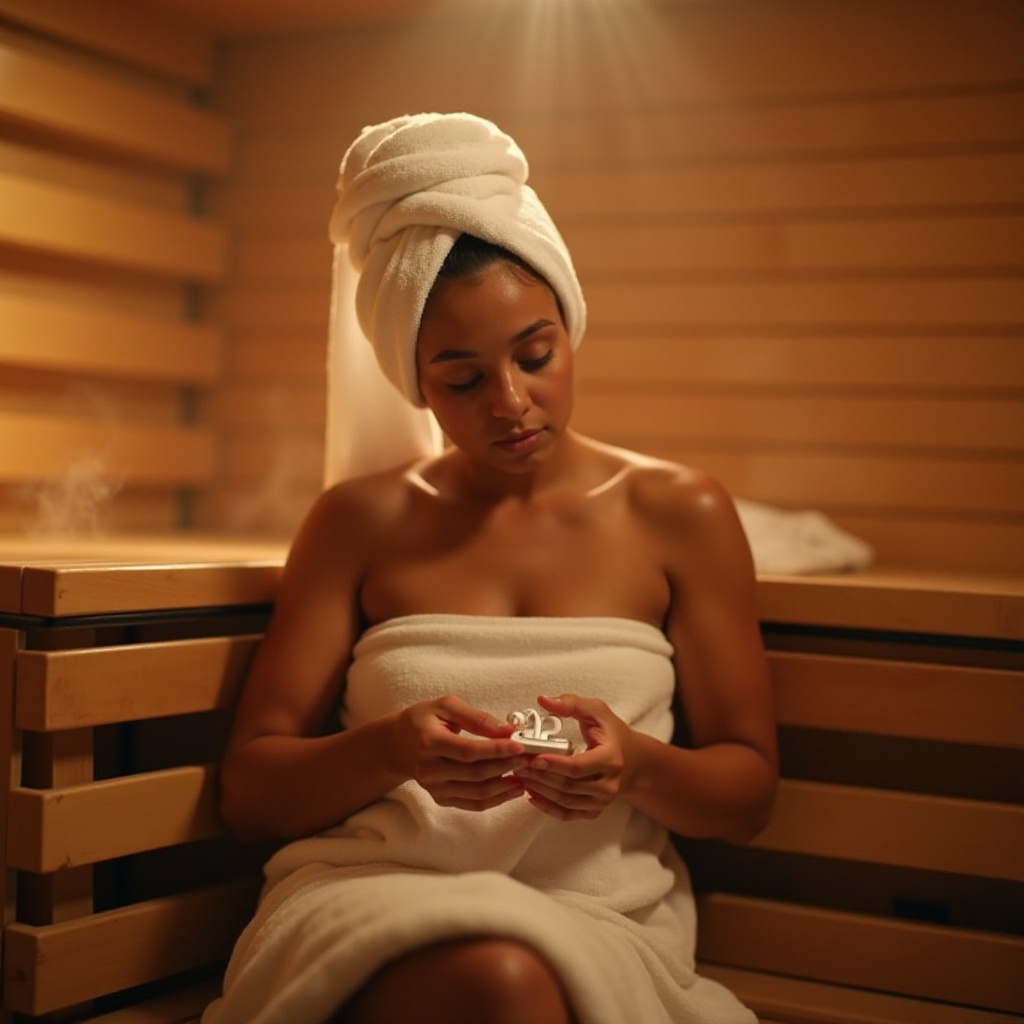 can i wear earbuds in the sauna