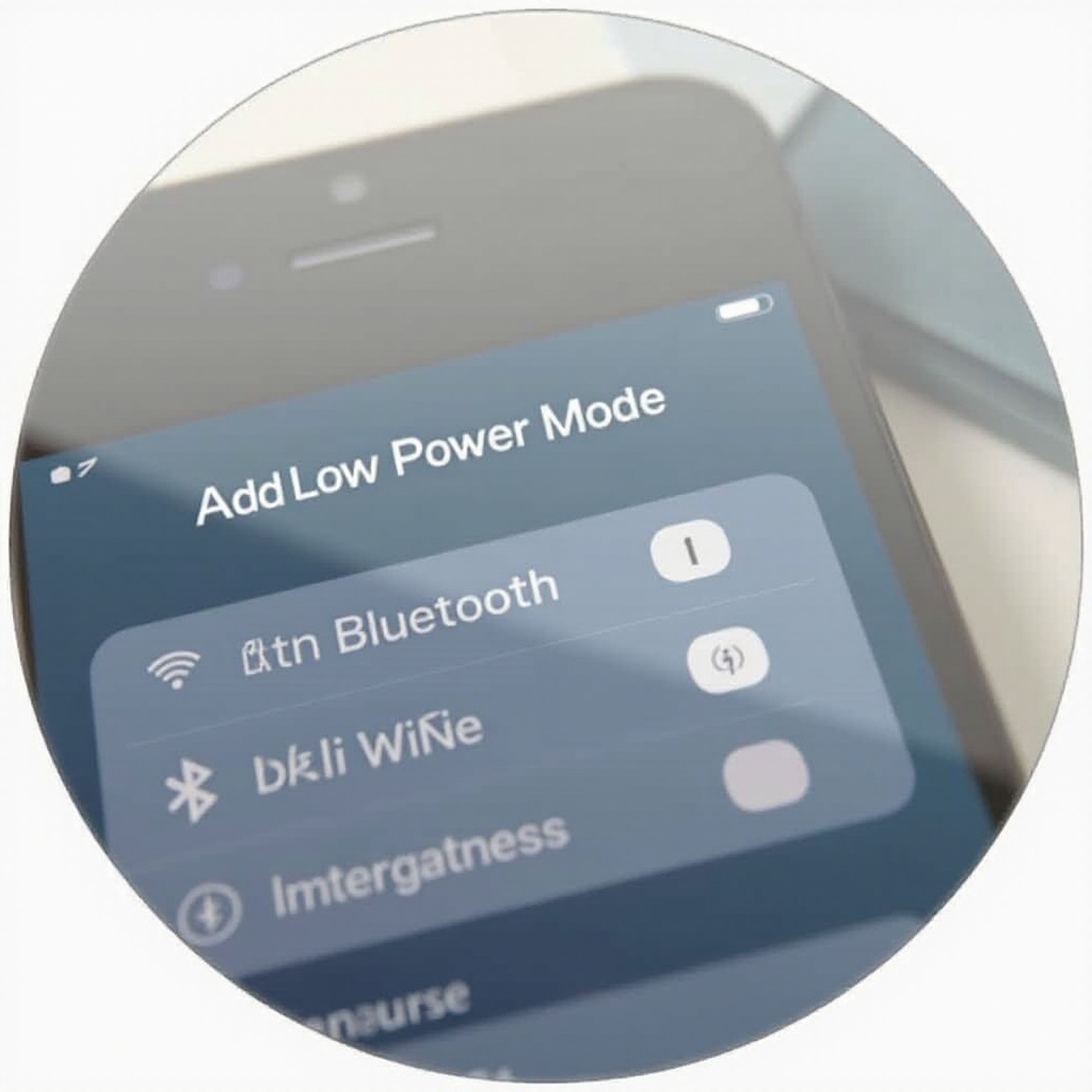 add low power mode to control center iphone